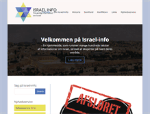 Tablet Screenshot of israelinfo.dk